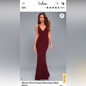 Lulu’s Melora Plum purple sleeveless Maxi Dress